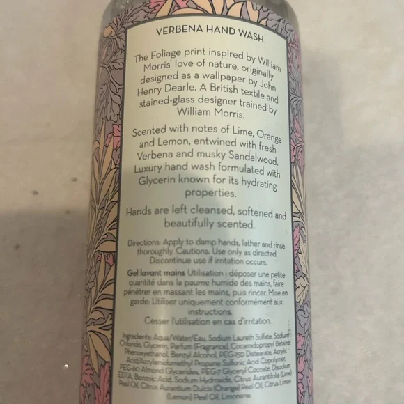 - WILLIAM MORRIS AT HOME VERBENA HAND WASH WITH ESSENTIAL OIL (2PIECES) 16…